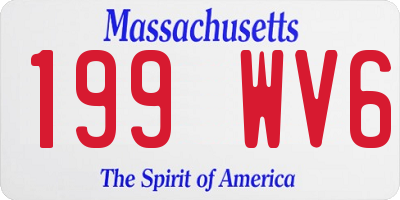 MA license plate 199WV6