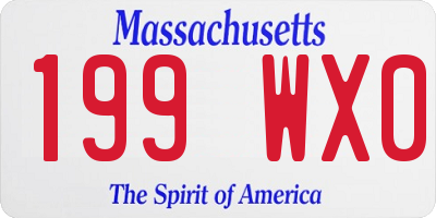 MA license plate 199WX0