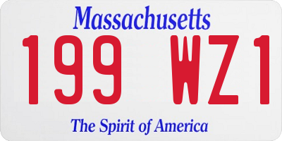 MA license plate 199WZ1