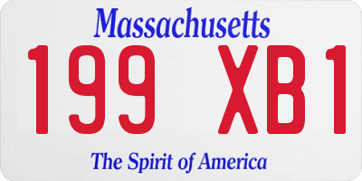 MA license plate 199XB1