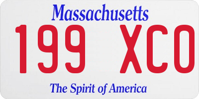 MA license plate 199XC0