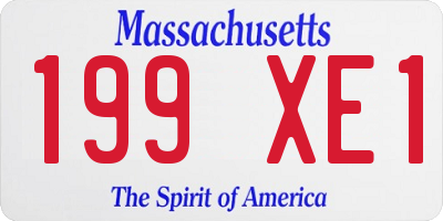 MA license plate 199XE1