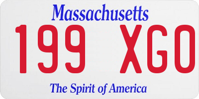 MA license plate 199XG0