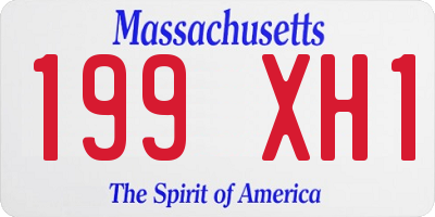 MA license plate 199XH1