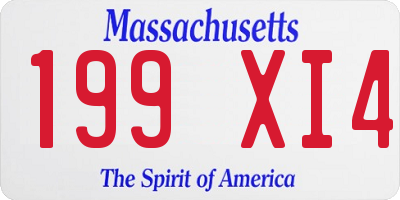 MA license plate 199XI4