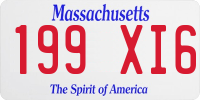 MA license plate 199XI6