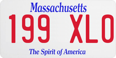 MA license plate 199XL0