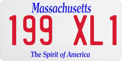 MA license plate 199XL1
