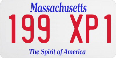 MA license plate 199XP1