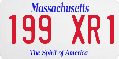 MA license plate 199XR1