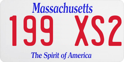 MA license plate 199XS2
