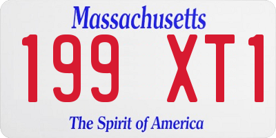 MA license plate 199XT1
