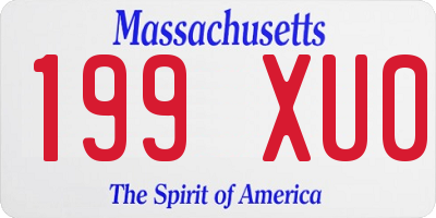 MA license plate 199XU0