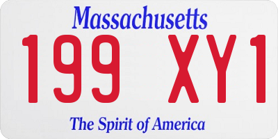 MA license plate 199XY1