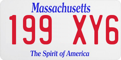 MA license plate 199XY6