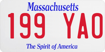 MA license plate 199YA0