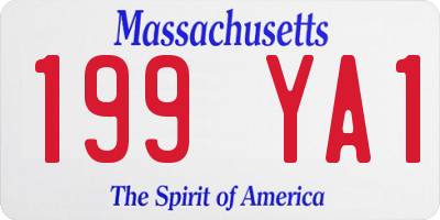 MA license plate 199YA1