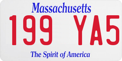 MA license plate 199YA5