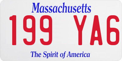 MA license plate 199YA6