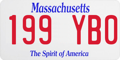MA license plate 199YB0