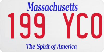 MA license plate 199YC0
