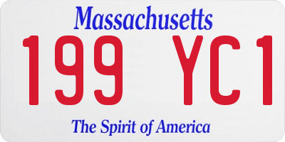 MA license plate 199YC1