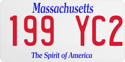 MA license plate 199YC2