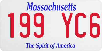 MA license plate 199YC6