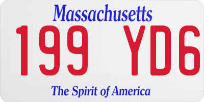 MA license plate 199YD6