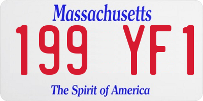 MA license plate 199YF1