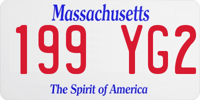 MA license plate 199YG2