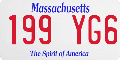 MA license plate 199YG6