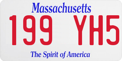 MA license plate 199YH5