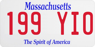 MA license plate 199YI0