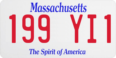 MA license plate 199YI1