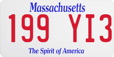 MA license plate 199YI3