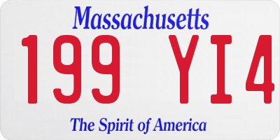 MA license plate 199YI4