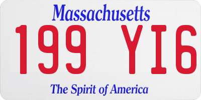 MA license plate 199YI6