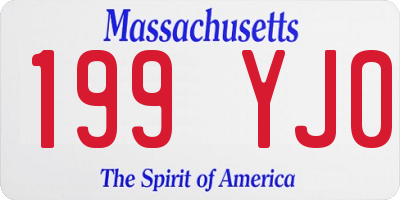 MA license plate 199YJ0