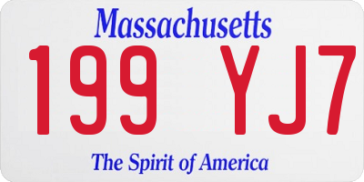 MA license plate 199YJ7