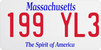 MA license plate 199YL3