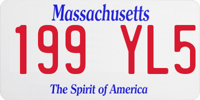 MA license plate 199YL5