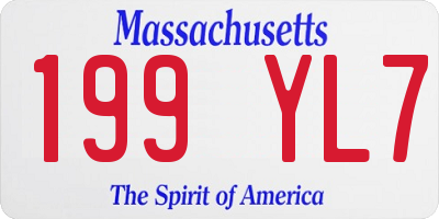 MA license plate 199YL7