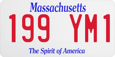 MA license plate 199YM1