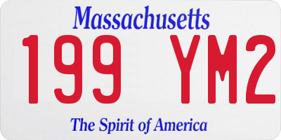 MA license plate 199YM2
