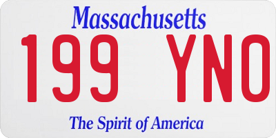 MA license plate 199YN0