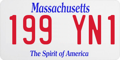 MA license plate 199YN1