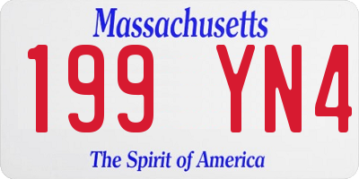 MA license plate 199YN4