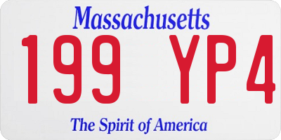 MA license plate 199YP4