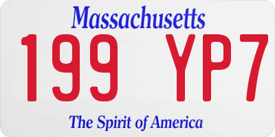 MA license plate 199YP7